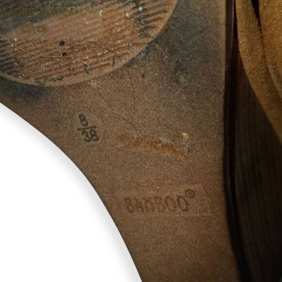 BAMBOO FAUX FUR WEDGE BOOTIES SZ.8 EUC. - Picture 8 of 8